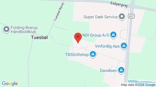 Lagerlokaler till salu i Brørup – Foto från Google Street View