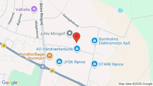 Nieruchomości komercyjne Na sprzedaż i Rønne - kort over placeringen