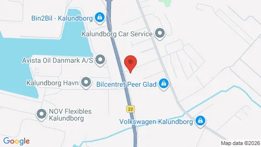 Kantorruimte te huur i Kalundborg - kort over placeringen