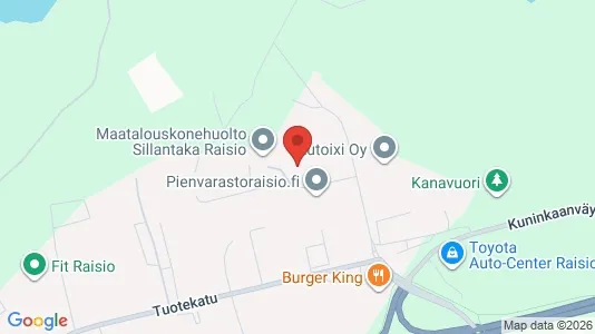Værkstedslokaler til leje i Raisio - Foto fra Google Street View