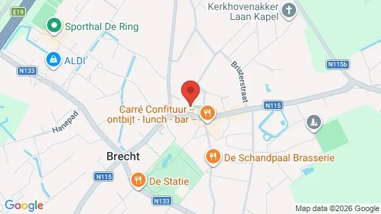 Lokaler til leie i Brecht - kort over placeringen