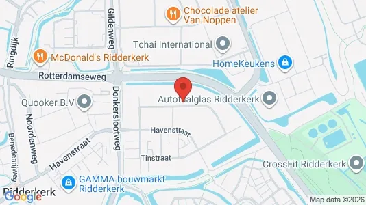 Lokaler til leje i Ridderkerk - kort over placeringen