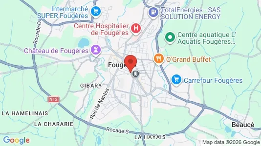 Ladenlokale zur Miete i Fougères-Vitré – Foto von Google Street View