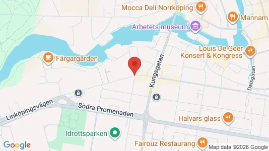 Kontorslokaler för uthyrning i Norrköping - kort over placeringen