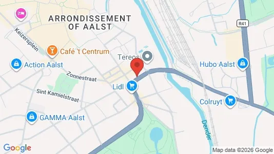Gewerbeflächen zur Miete i Aalst - kort over placeringen