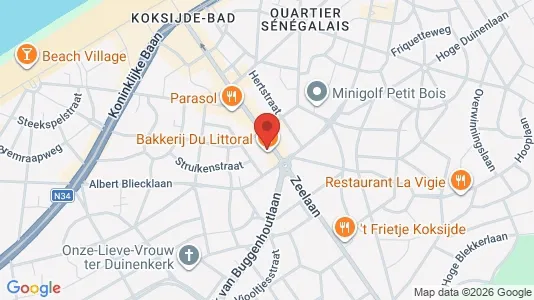 Propiedades comerciales En alquiler i Koksijde - kort over placeringen