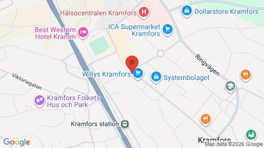Commercial properties for rent i Kramfors - kort over placeringen