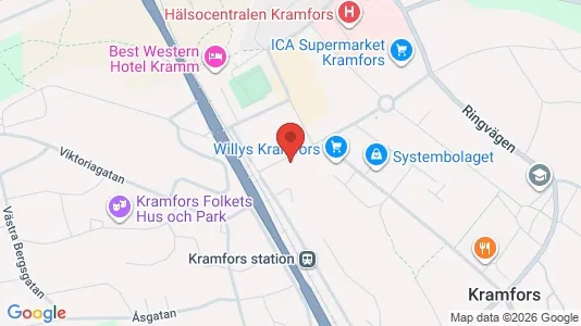 Commercial properties for rent i Kramfors - kort over placeringen