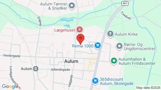 Commercial properties for rent i Aulum - kort over placeringen