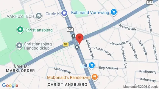 Liikekiinteistöt Vuokrattavana i Aarhus N - kort over placeringen