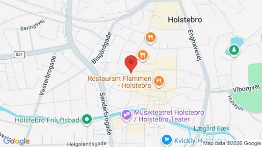 Commercial properties for rent i Holstebro - kort over placeringen