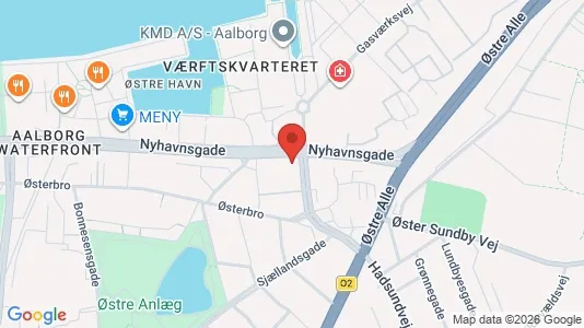 Gewerbeflächen zur Miete i Aalborg - kort over placeringen