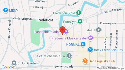 Commercial properties for rent i Fredericia - kort over placeringen