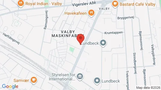 Liikekiinteistöt Vuokrattavana i Valby - kort over placeringen
