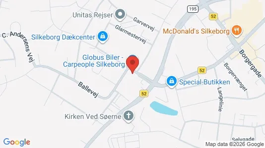 Lokaler til leie i Silkeborg - kort over placeringen