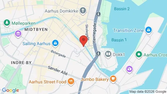 Lokaler til leje i Aarhus C - kort over placeringen