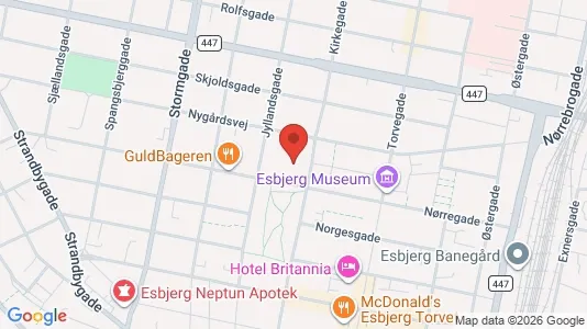 Gewerbeflächen zur Miete i Esbjerg - kort over placeringen