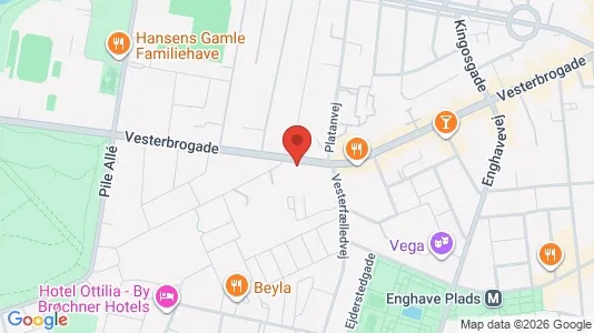 Commercial properties for rent i Frederiksberg C - kort over placeringen