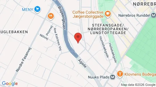 Lokaler til leie i Nørrebro - kort over placeringen