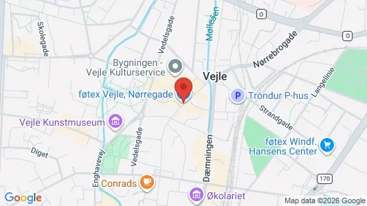 Commercial properties for rent i Vejle - kort over placeringen