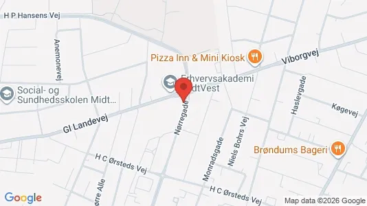 Lokaler til leje i Herning - kort over placeringen