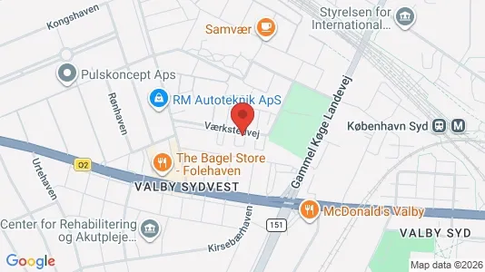 Propiedades comerciales En alquiler i Valby - kort over placeringen