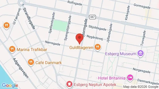 Gewerbeflächen zur Miete i Esbjerg - kort over placeringen