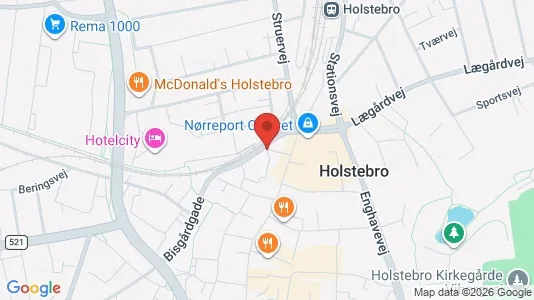 Lokaler til leie i Holstebro - kort over placeringen