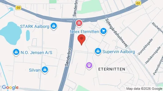 Commercial properties for rent i Aalborg - kort over placeringen