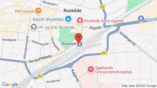 Commercial properties for rent i Roskilde - kort over placeringen