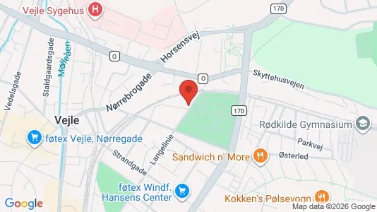 Lokaler til leje i Vejle Centrum - kort over placeringen