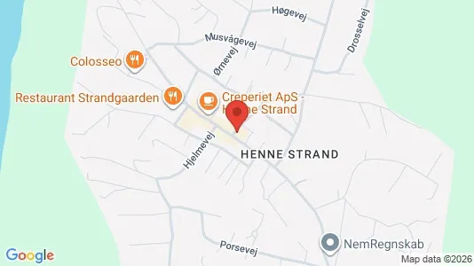 Commercial properties for rent i Henne - kort over placeringen