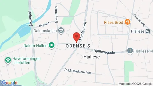 Commercial properties for rent i Odense S - kort over placeringen