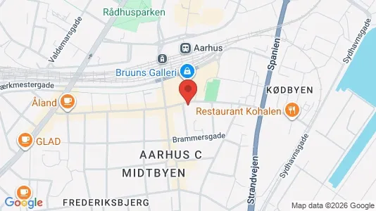 Nieruchomości komercyjne Do wynajęcia i Aarhus C - kort over placeringen