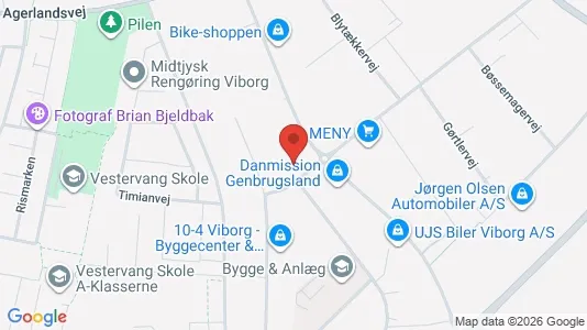 Propiedades comerciales En alquiler i Viborg - kort over placeringen
