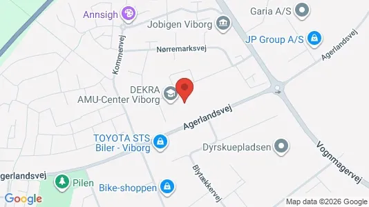 Commercial properties for rent i Viborg - kort over placeringen