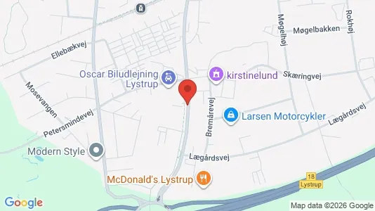 Gewerbeflächen zur Miete i Lystrup – Foto von Google Street View