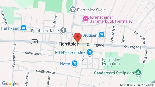 Gewerbeflächen zur Miete i Fjerritslev – Foto von Google Street View