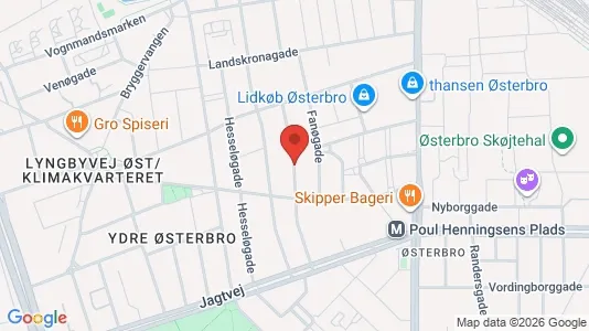 Commercial properties for rent i Østerbro - kort over placeringen