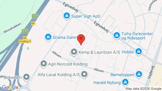 Commercial properties for rent i Kolding - kort over placeringen