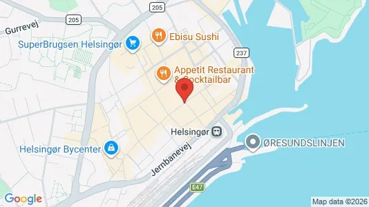 Liikekiinteistöt Vuokrattavana i Helsingør - kort over placeringen