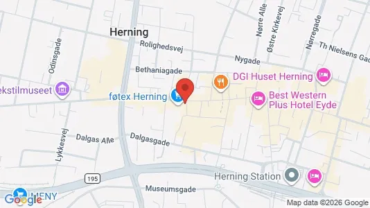 Gewerbeflächen zur Miete i Herning - kort over placeringen