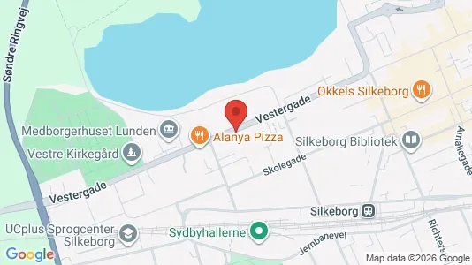 Liikekiinteistöt Vuokrattavana i Silkeborg - kort over placeringen