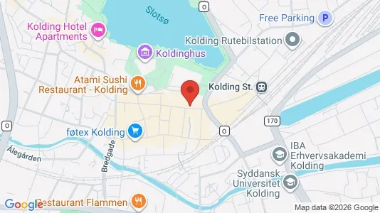Lokaler til leje i Kolding - kort over placeringen