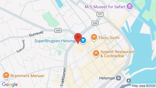 Commercial properties for rent i Helsingør - kort over placeringen