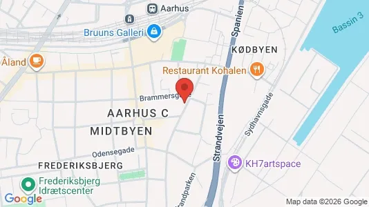 Lokaler til leje i Aarhus C - kort over placeringen