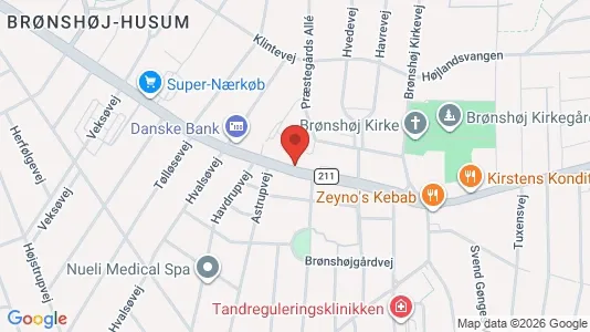 Commercial properties for rent i Brønshøj - kort over placeringen