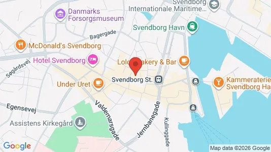Liikekiinteistöt Vuokrattavana i Svendborg - kort over placeringen