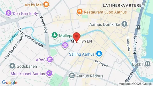 Lokaler til leje i Aarhus C - kort over placeringen