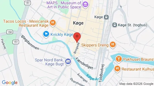 Commercial properties for rent i Køge - kort over placeringen